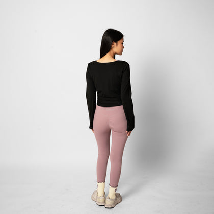 Bell Sleeve Wrap Top - Black