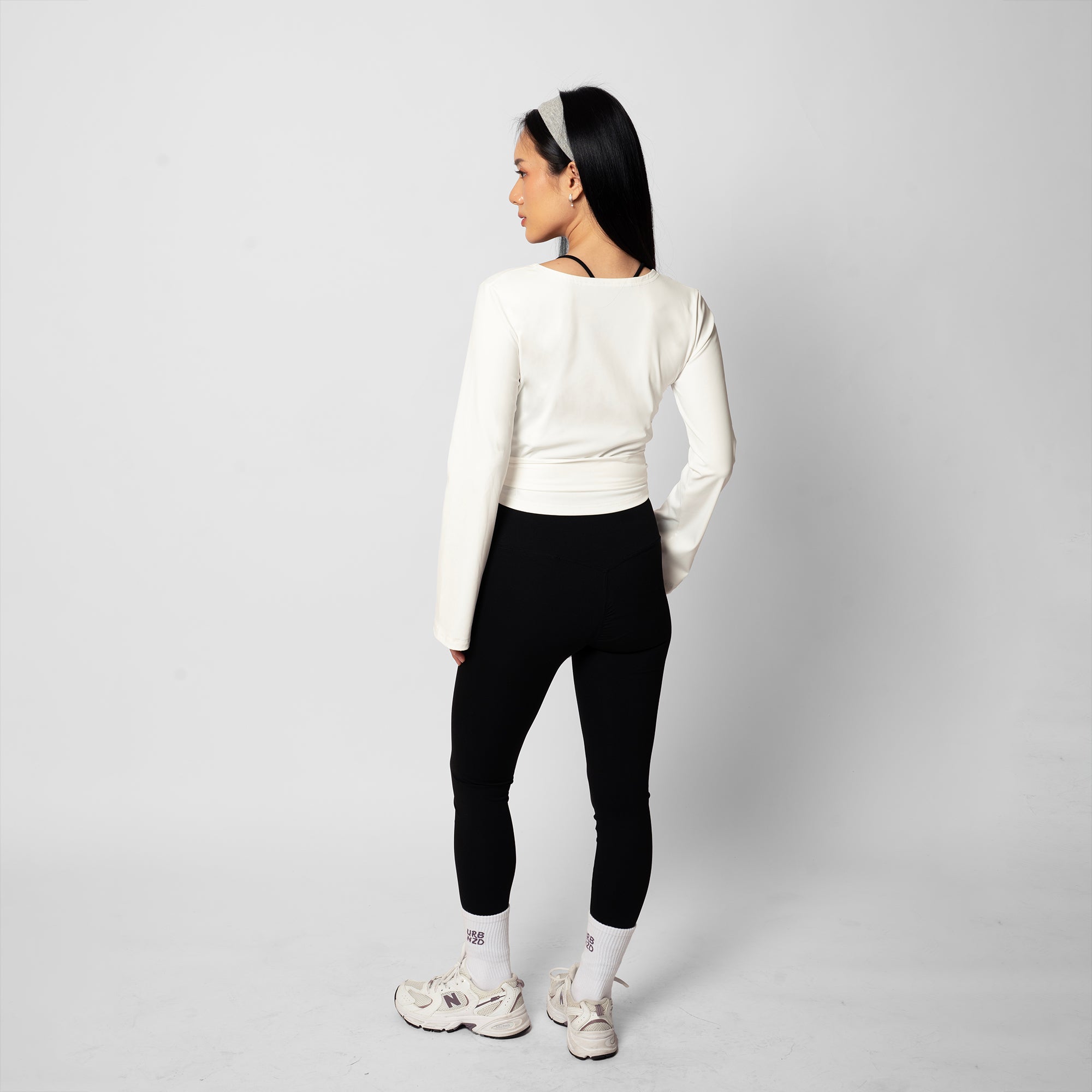 Bell Sleeve Wrap Top - White