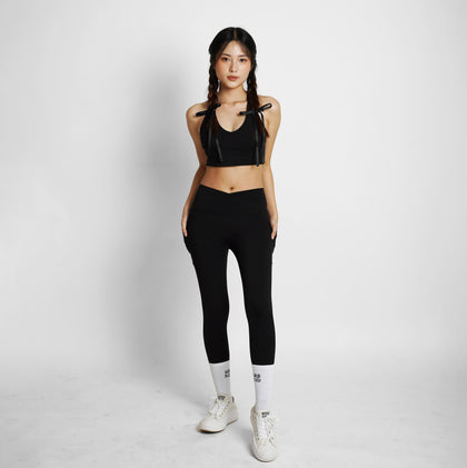 Crossover Pocket Leggings - Black - Urbanized Co. S