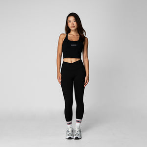 Crossover Pocket Leggings - Black