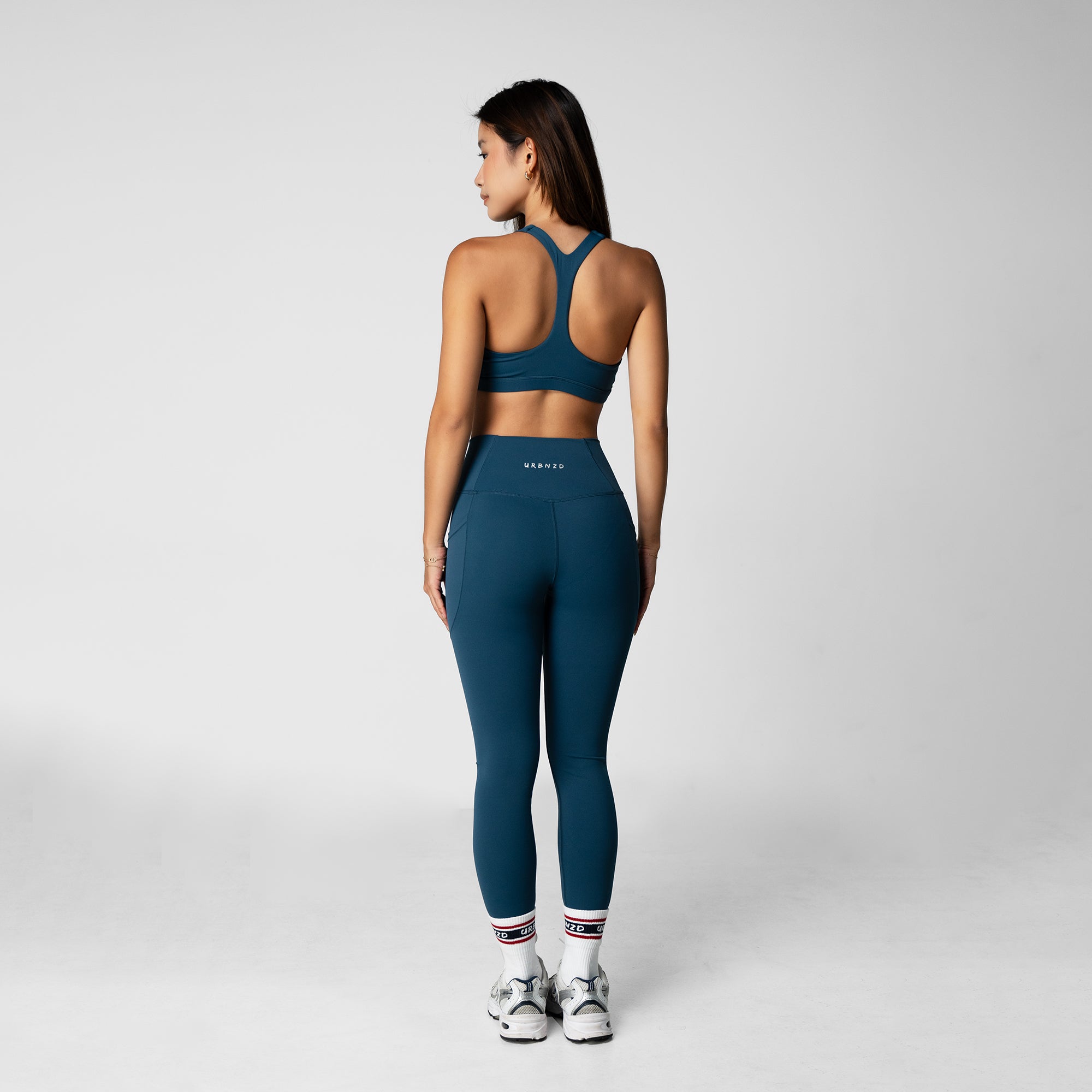 Crossover Pocket Leggings - Cobalt