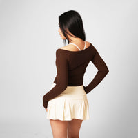 Contour Off Shoulder Long Sleeve Top - Soul