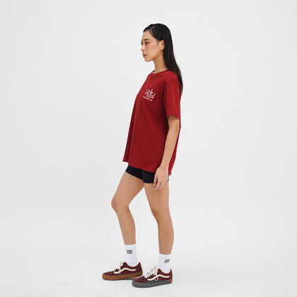 Classic Oversized Tee (Unisex) - Maroon - Urbanized Co. S