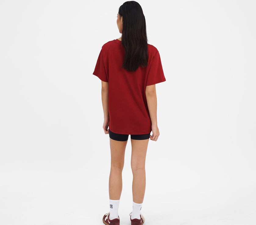 Classic Oversized Tee (Unisex) - Maroon - Urbanized Co. S