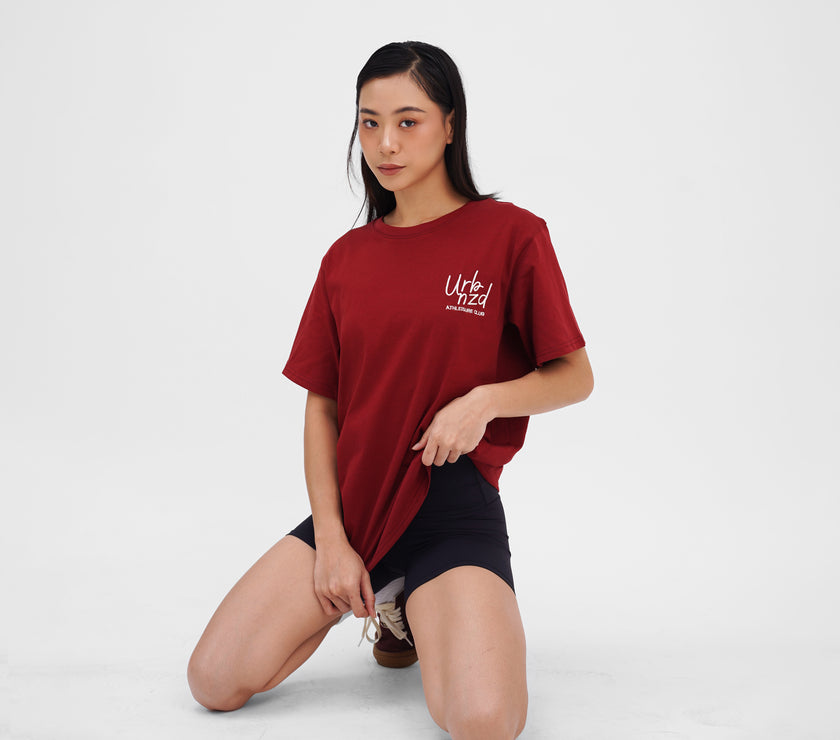 Classic Oversized Tee (Unisex) - Maroon - Urbanized Co. S