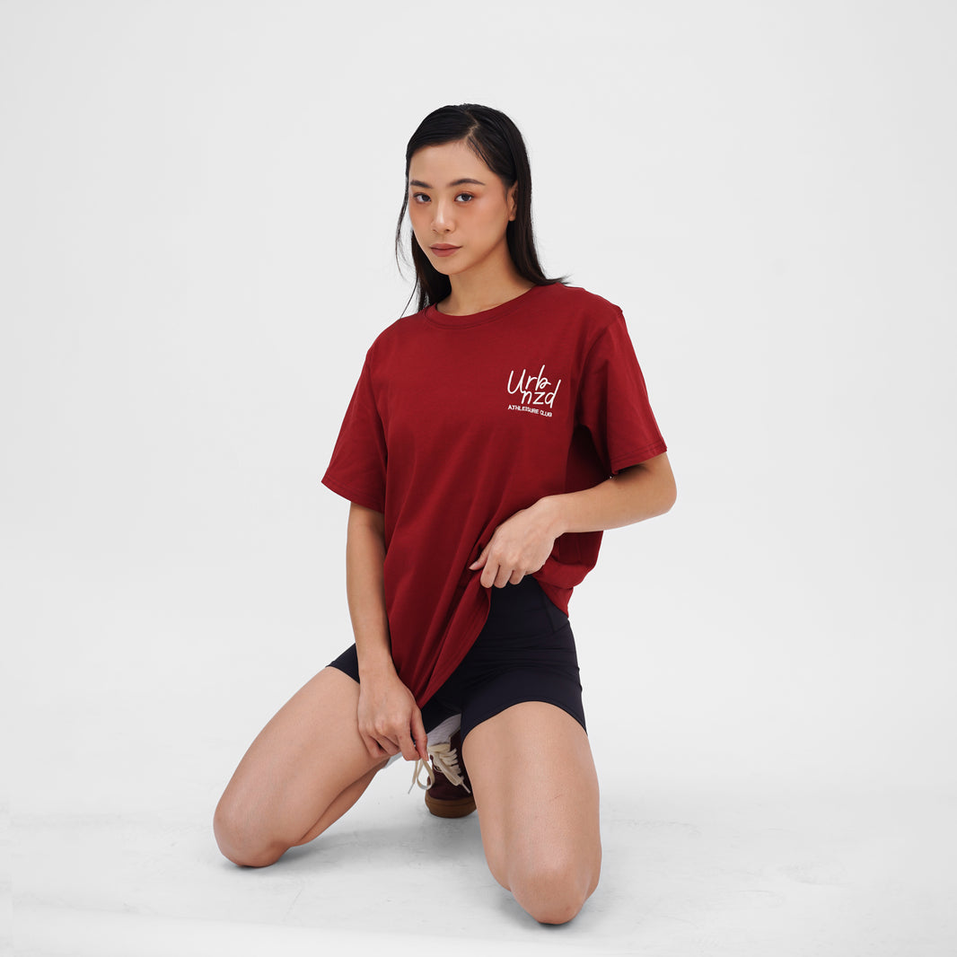 Classic Oversized Tee (Unisex) - Maroon - Urbanized Co. S