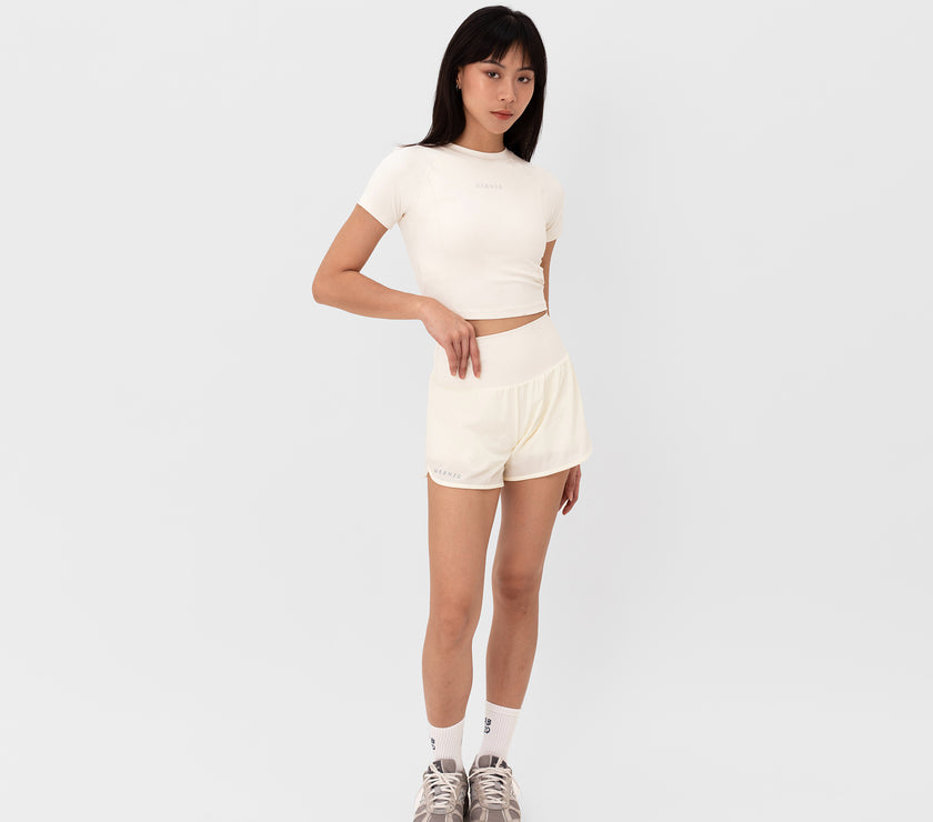 Freedom Stride Running Shorts - Milk
