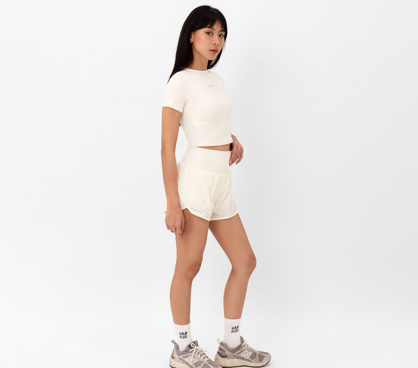 Freedom Stride Running Shorts - Milk