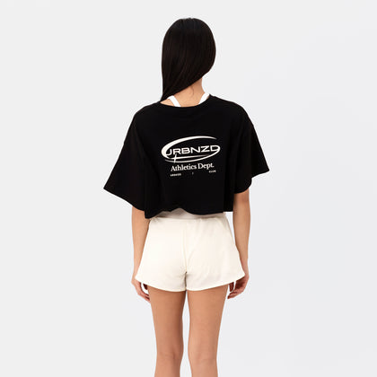 Athletics Slouchy Crop Top - Black