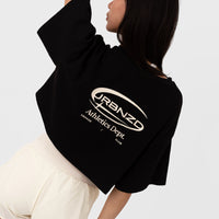 Athletics Slouchy Crop Top - Black