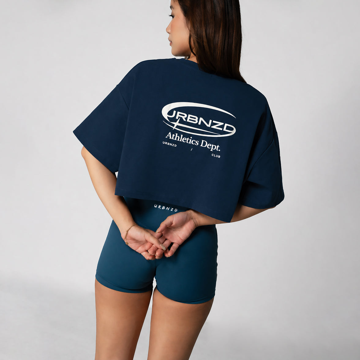 Athletics Slouchy Crop Top - Cobalt