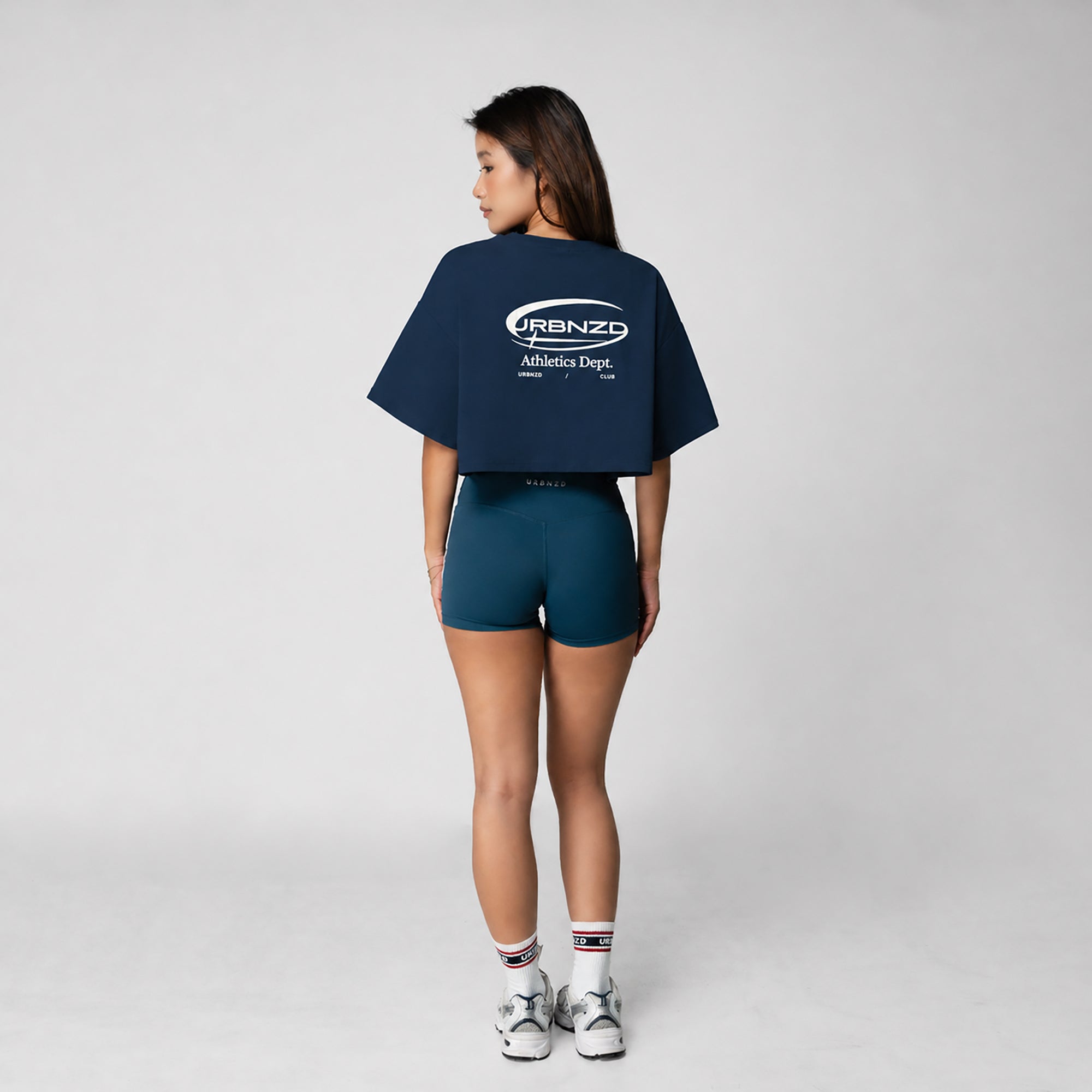 Athletics Slouchy Crop Top - Cobalt