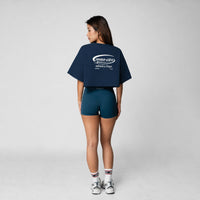 Athletics Slouchy Crop Top - Cobalt