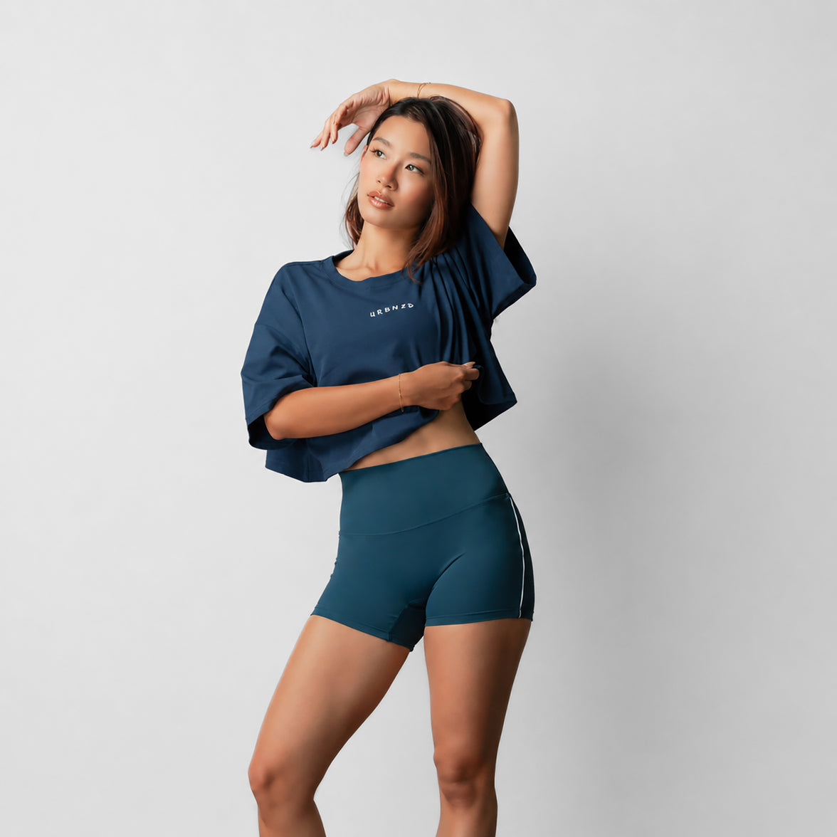 Athletics Slouchy Crop Top - Cobalt