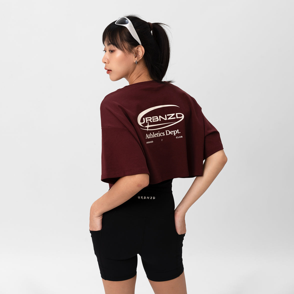 Athletics Slouchy Crop Top - Rouge