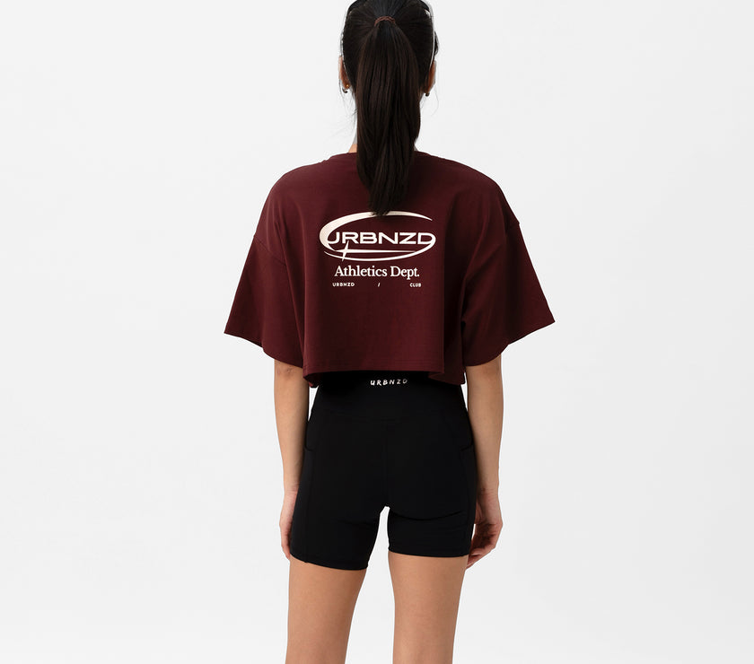Athletics Slouchy Crop Top - Rouge