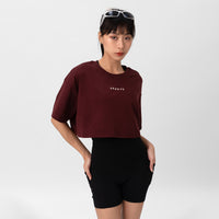Athletics Slouchy Crop Top - Rouge