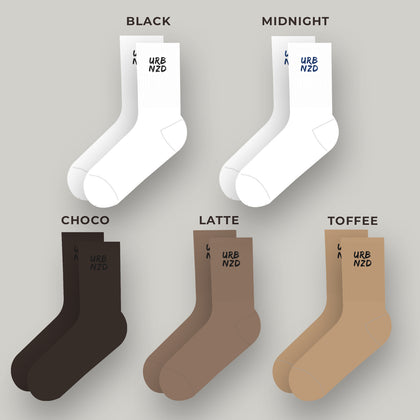 Urbnzd Crew Socks - Urbanized Co. Black / 1 Pair