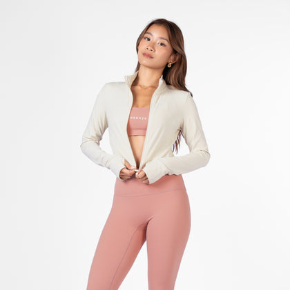Rover Sculpt Crop Jacket - Bone