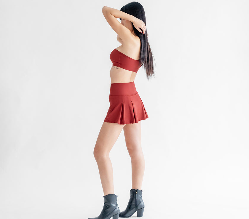 Serve Pleated Skirt - Cherry - Urbanized Co. S