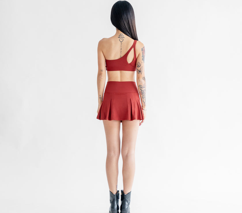 Serve Pleated Skirt - Cherry - Urbanized Co. S