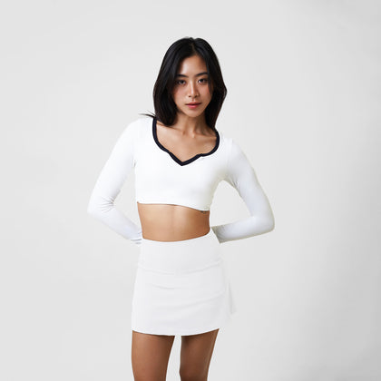 Stark Long Sleeve Top - White - Urbanized Co. S