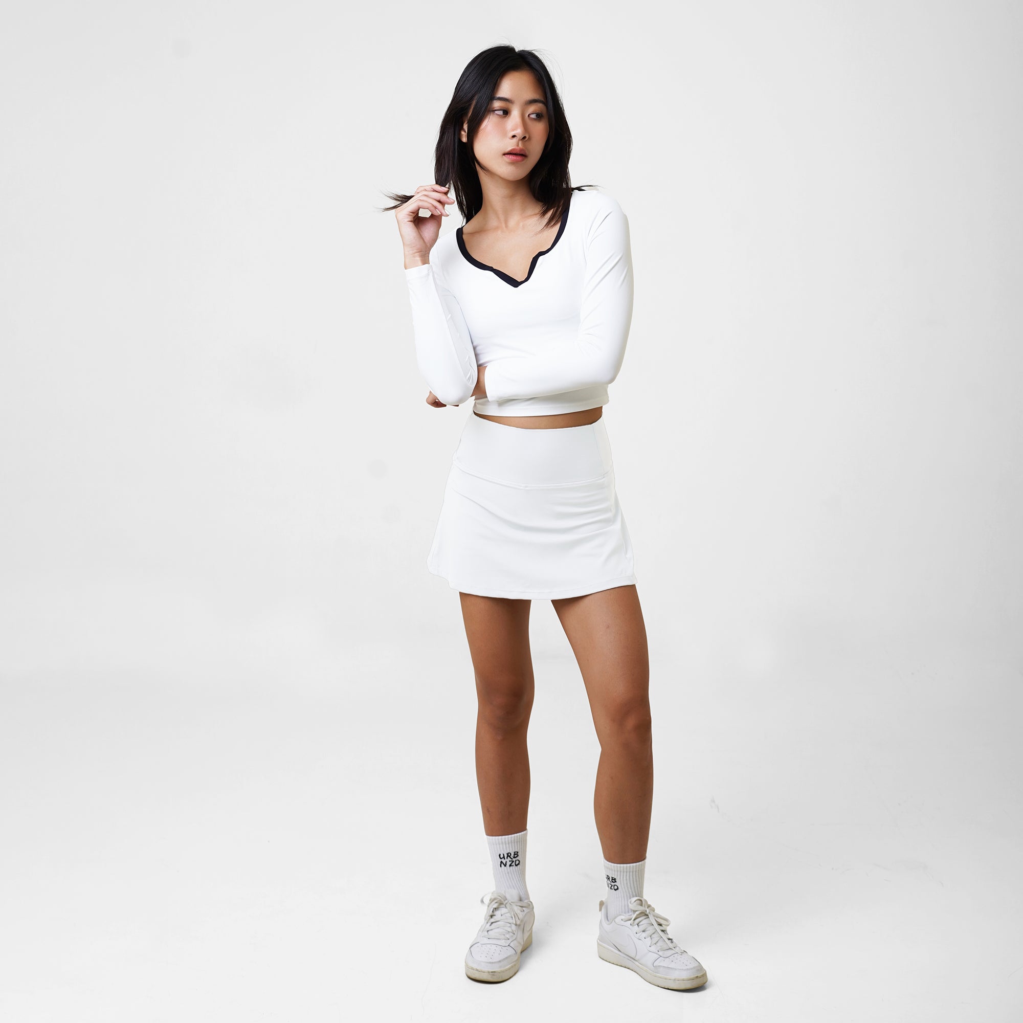 Serve Pleated Skirt - White - Urbanized Co. S