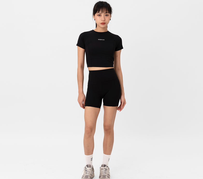 Adapt Highrise Biker Shorts (5") - Black