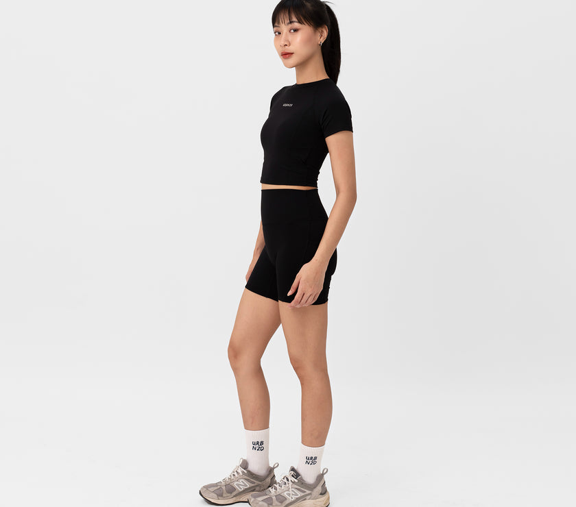 Adapt Highrise Biker Shorts (5") - Black