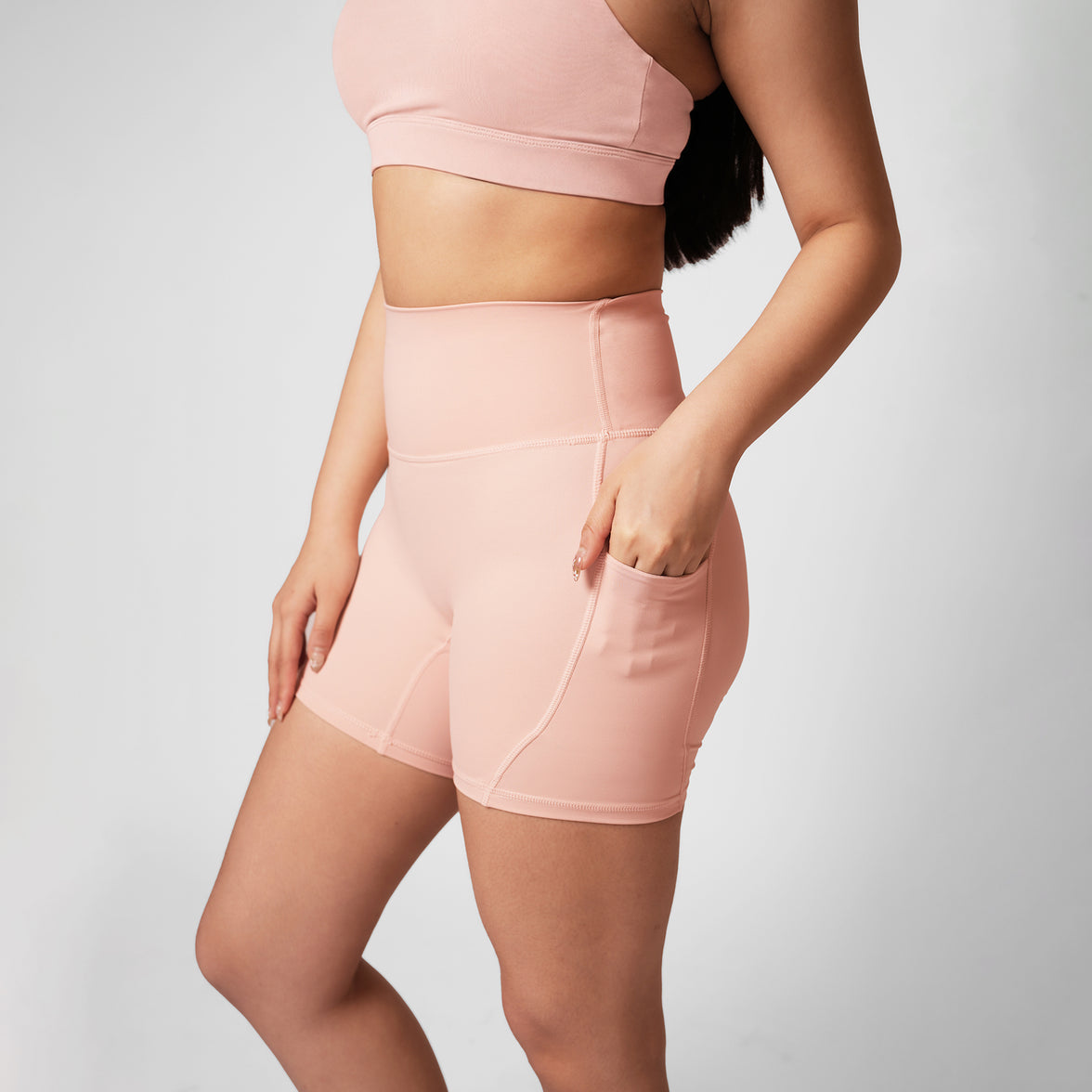 Adapt Highrise Biker Shorts (5") - Bloom