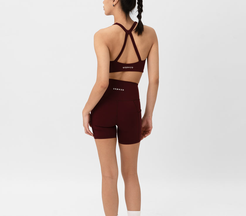 Adapt Highrise Biker Shorts (5") - Rouge