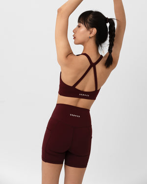 Adapt Highrise Biker Shorts (5") - Rouge