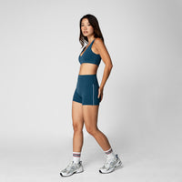 Booty Stripe Shorts (4") - Cobalt
