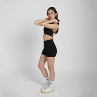 Crossover Booty Shorts (4") - Black - Urbanized Co. S