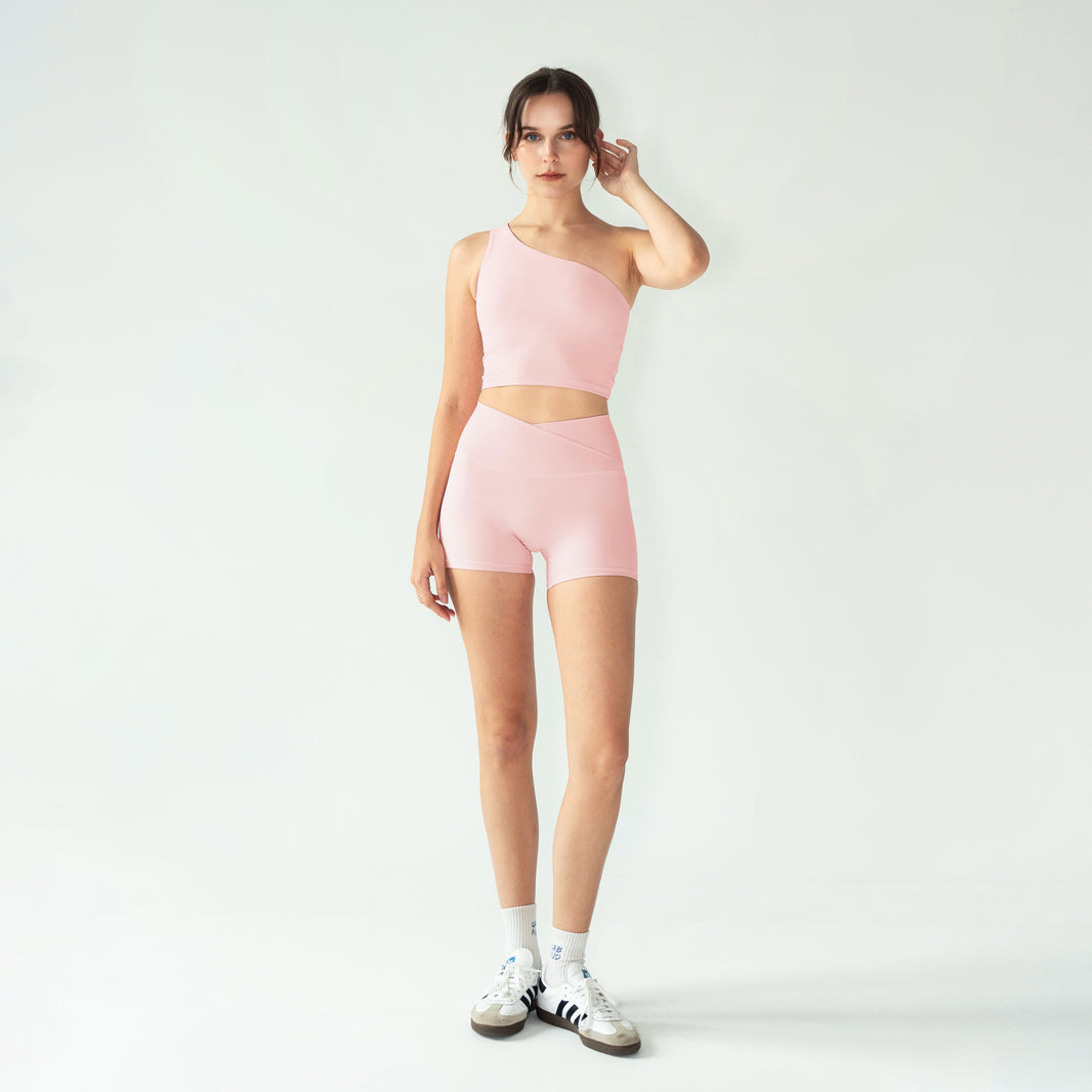 Crossover Booty Shorts (4") - Blush - Urbanized Co. S