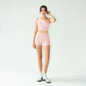 Crossover Booty Shorts (4") - Blush - Urbanized Co. S