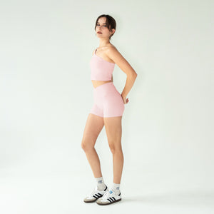 Crossover Booty Shorts (4") - Blush - Urbanized Co. S