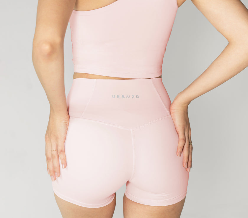 Crossover Booty Shorts (4") - Blush - Urbanized Co. S