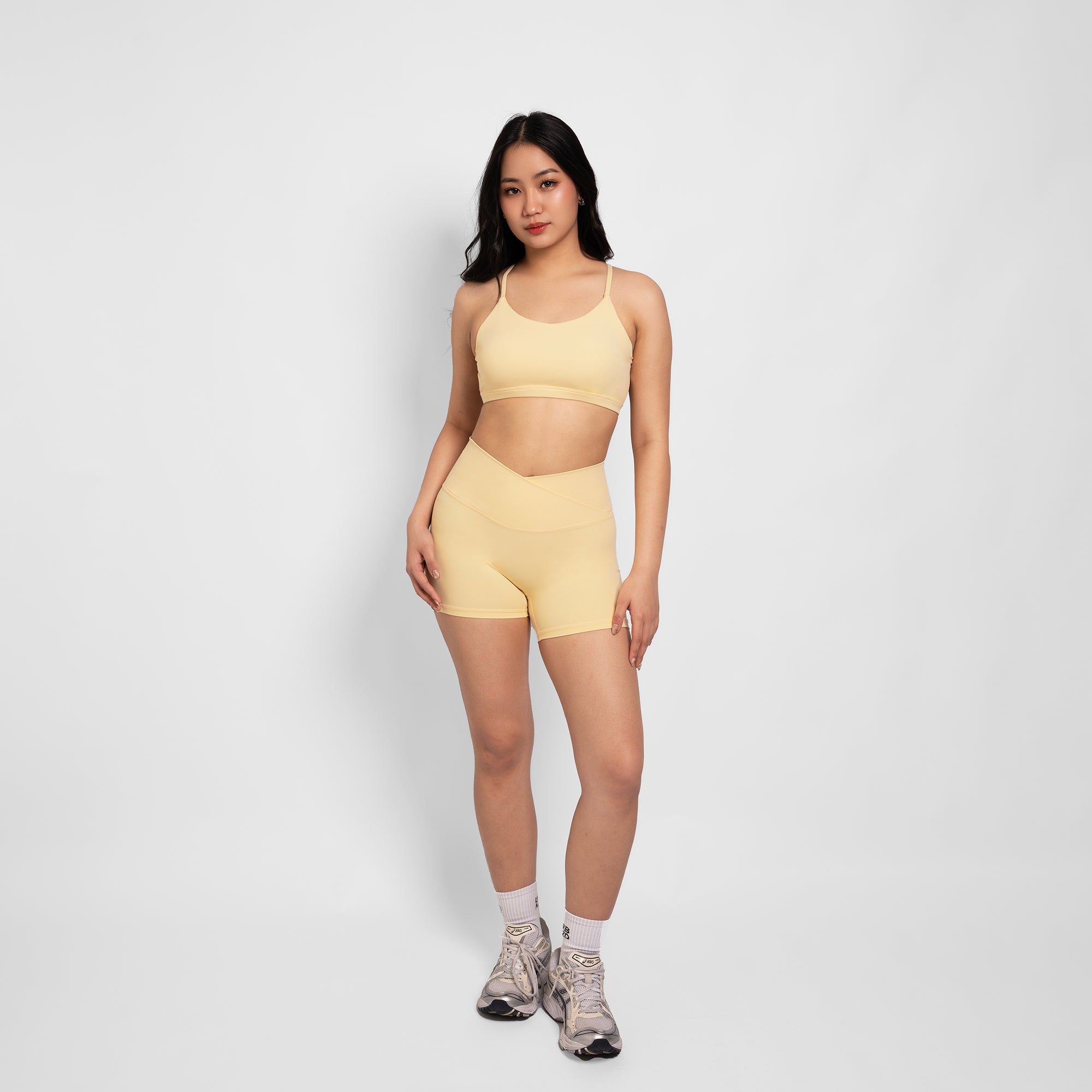 Crossover Booty Shorts (4") - Butter