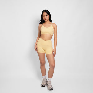 Crossover Booty Shorts (4") - Butter