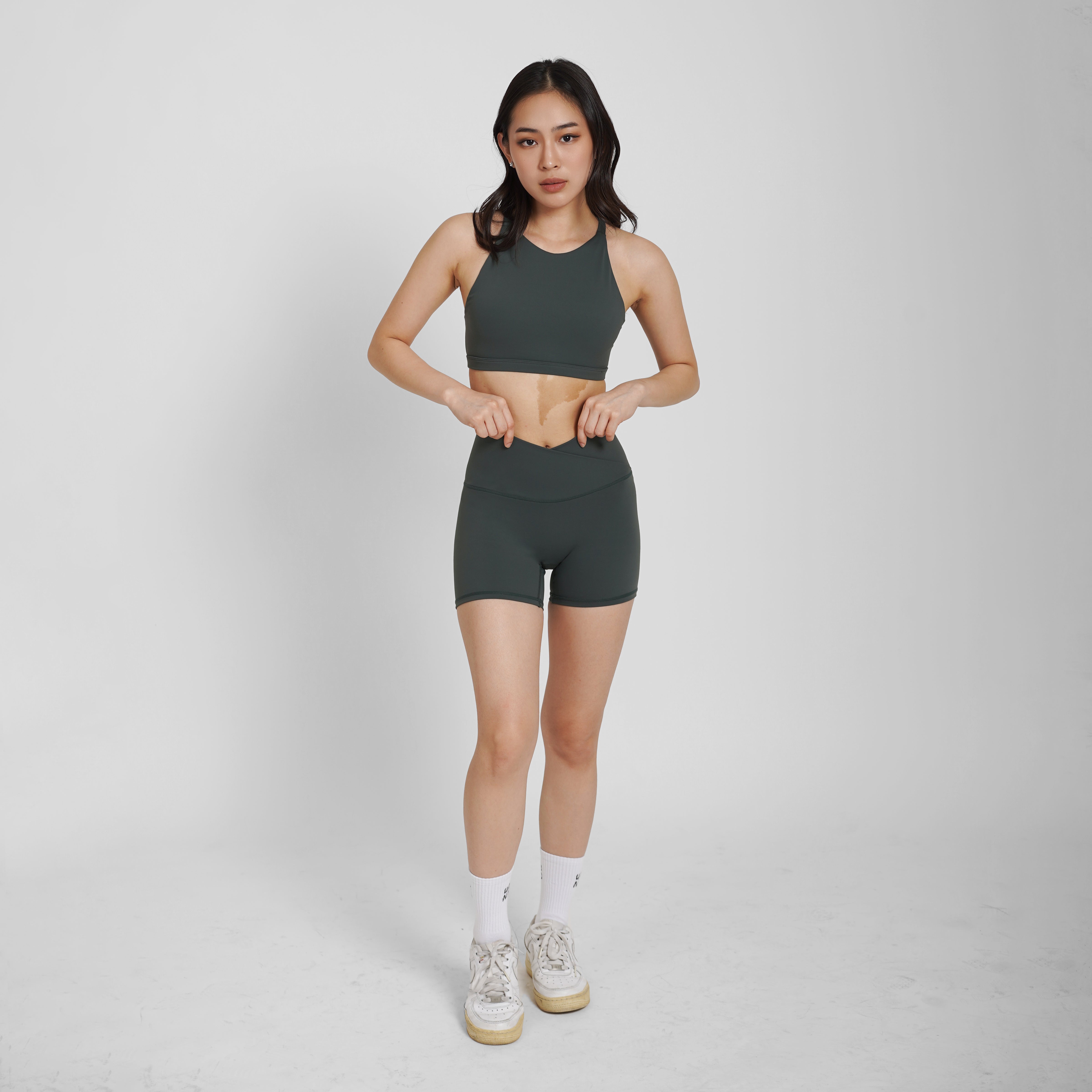 Crossover Booty Shorts (4") - Pine - Urbanized Co. S