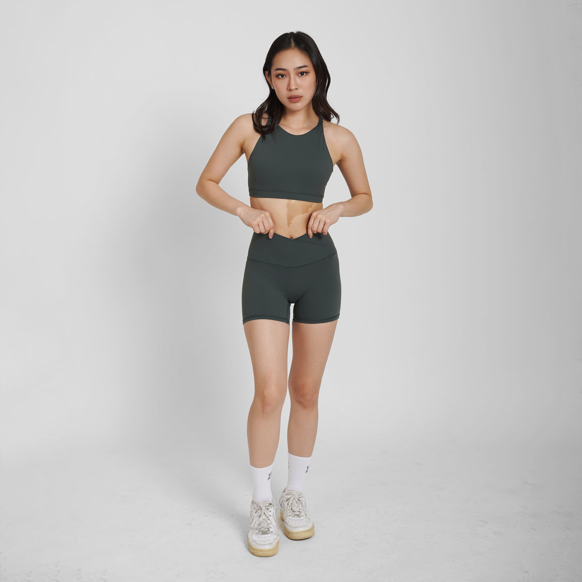 Crossover Booty Shorts (4") - Pine - Urbanized Co. S