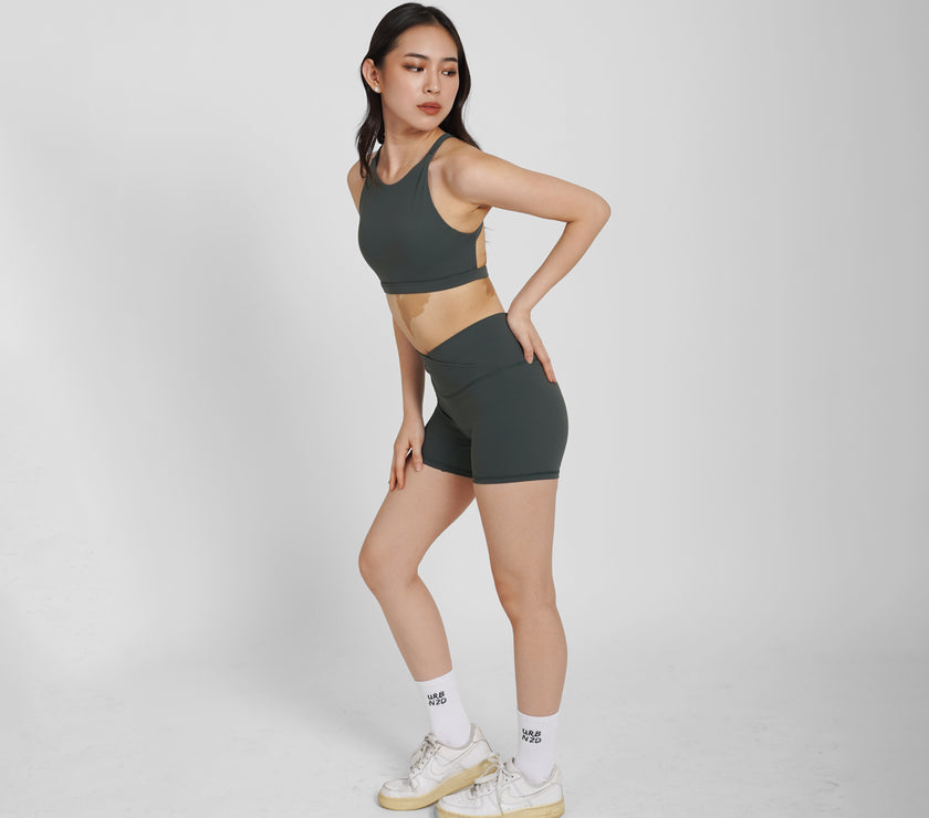 Crossover Booty Shorts (4") - Pine - Urbanized Co. S