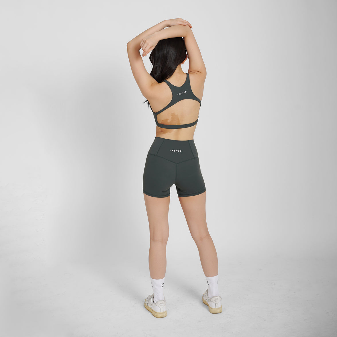 Crossover Booty Shorts (4") - Pine - Urbanized Co. S