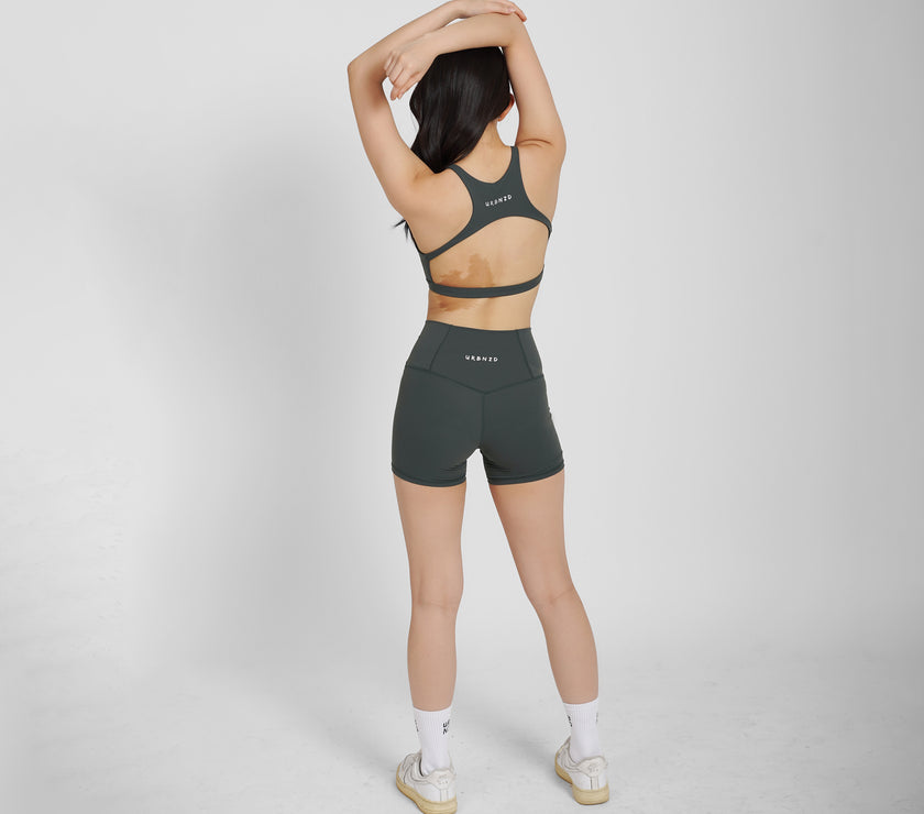 Crossover Booty Shorts (4") - Pine - Urbanized Co. S