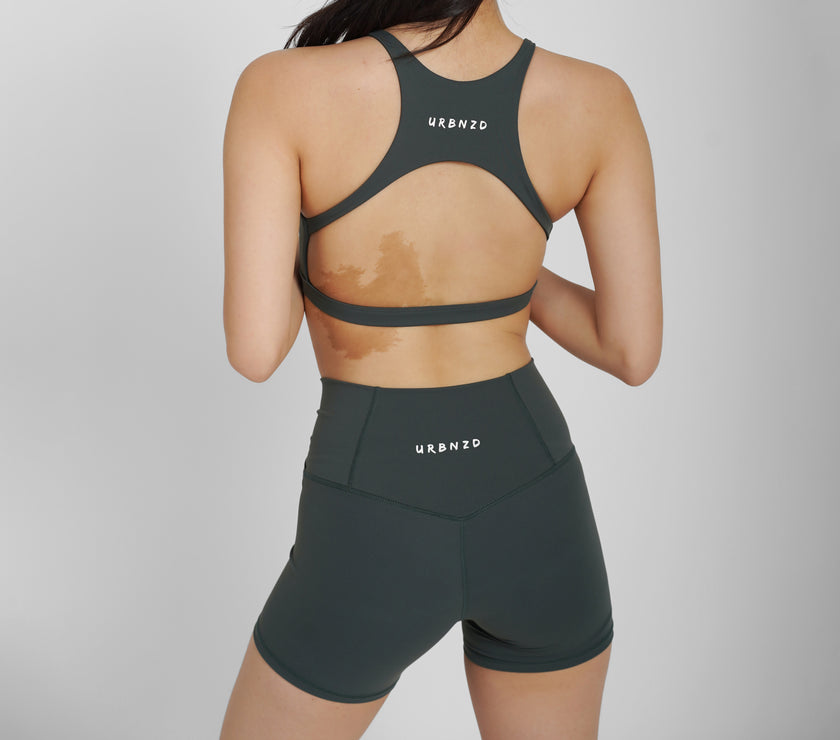 Crossover Booty Shorts (4") - Pine - Urbanized Co. S