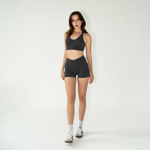 Crossover Booty Shorts (4") - Grit - Urbanized Co. S