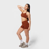 Crossover Booty Shorts (4") - Mars