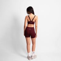 Crossover Booty Shorts (4") - Rouge