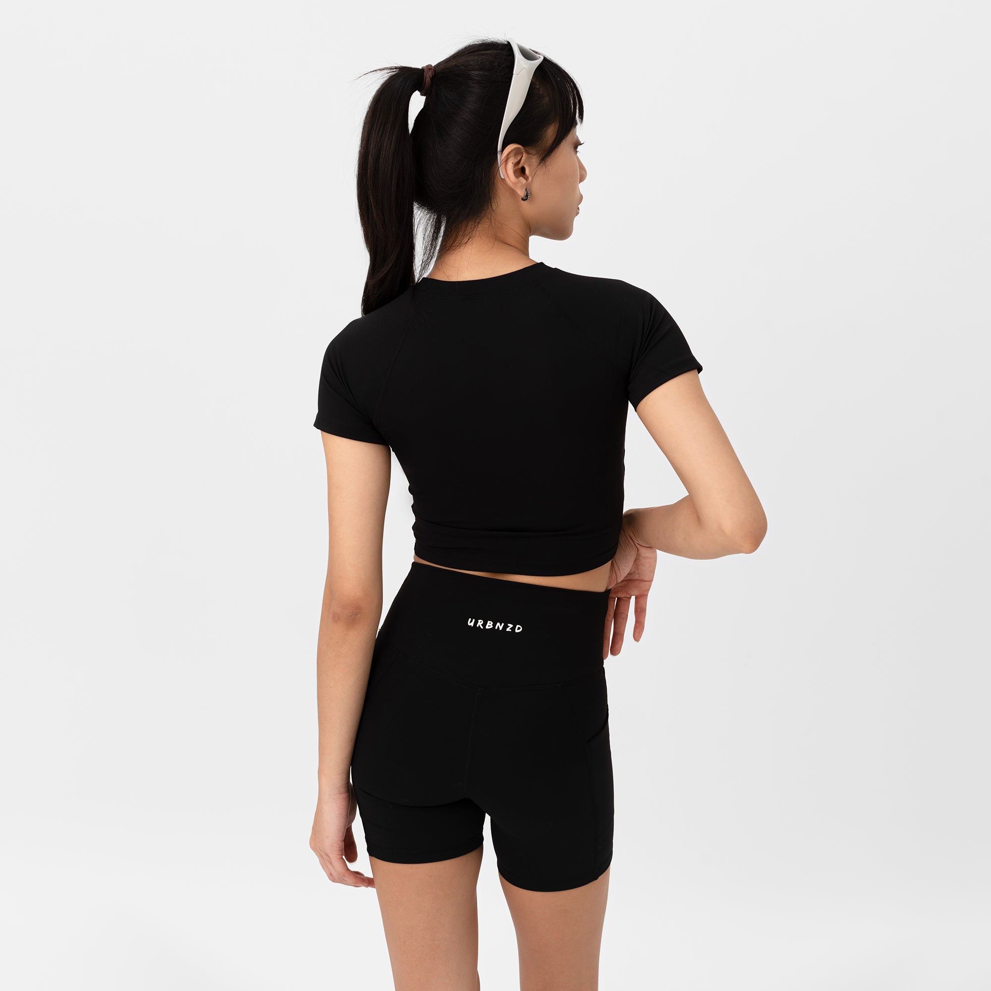 Varsity Sculpt Bra Top - Black